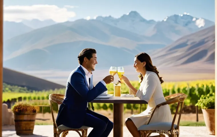 볼리비아에서 마셔볼 전통 음료 - **Prompt:** A vibrant, sunlit scene inside a bustling traditional Bolivian 'chichería' or a lively o...