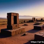 Home 20 볼리비아의 미스터리한 장소 - **Prompt Title: Ancient Enigma of Puma Punku**
**Prompt:** A wide-angle shot capturing the ruins...